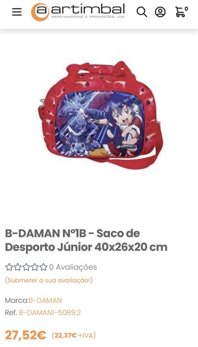 Saco de desporto B-Daman Novo