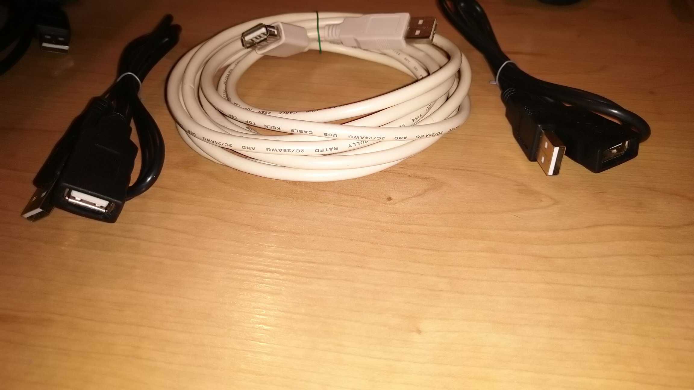 Kabel USB - micro USB / przedłużacz USB, 1.8m - 3m NOWY