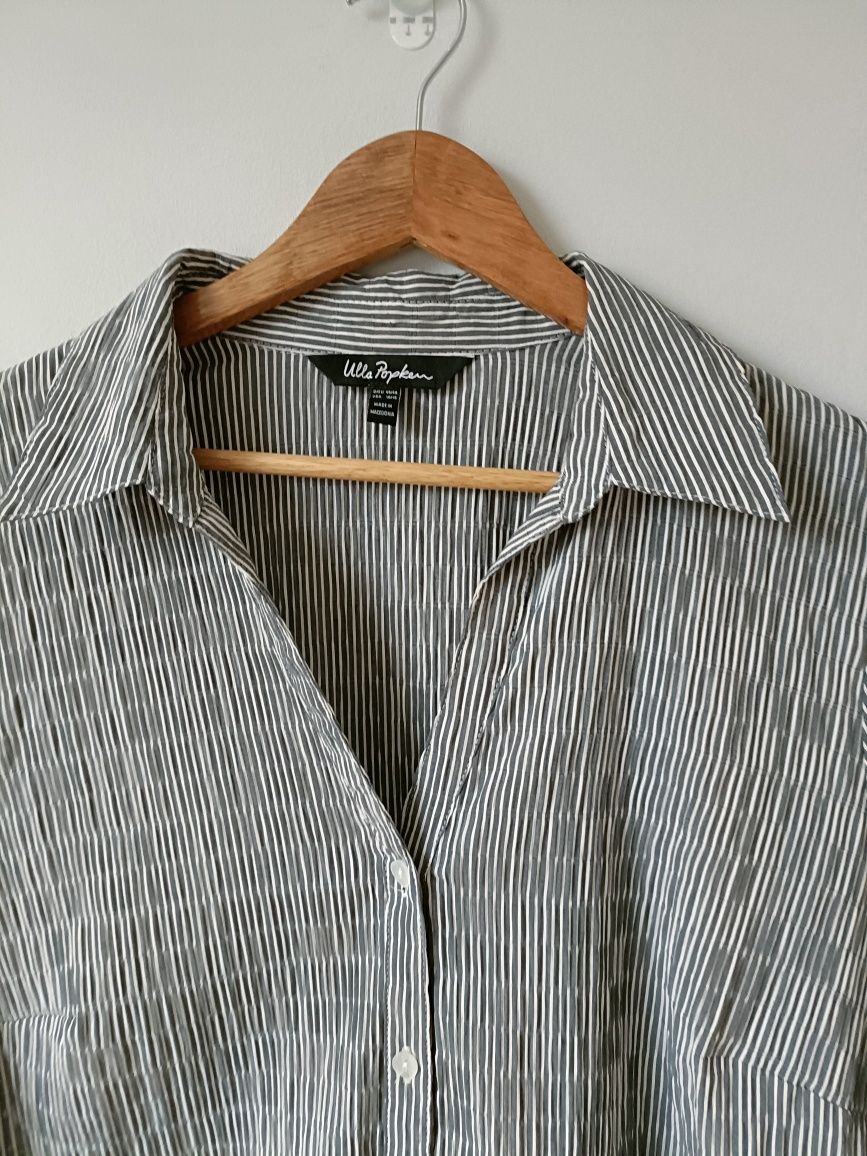 Koszula damska szara w paski plus size Ulla Popken 46