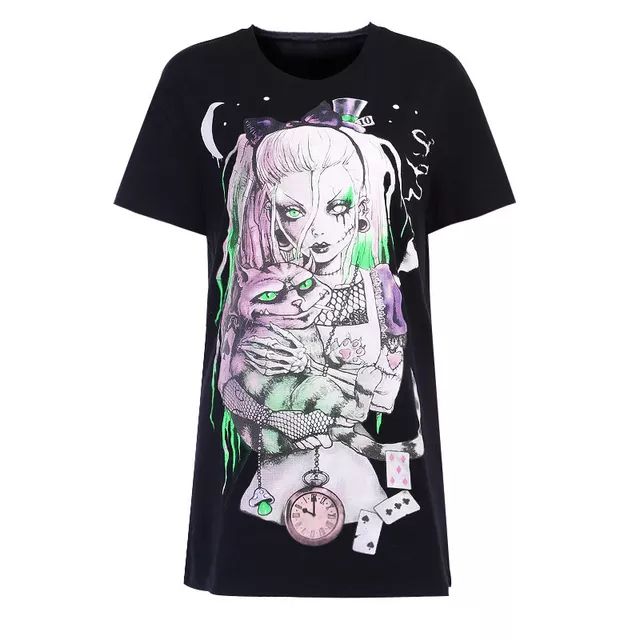 Koszulka damska oversize T-shirt anime harajuku hikigawa - L