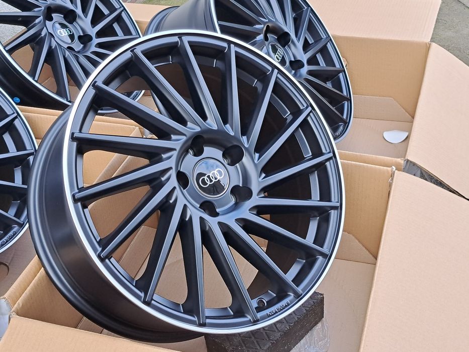 Alufelgi 18' AUDI 5x112 A3 A4 B6 B7 B8 B9 A6 C5 C6 Q3 Q2 TT BLACK KT17