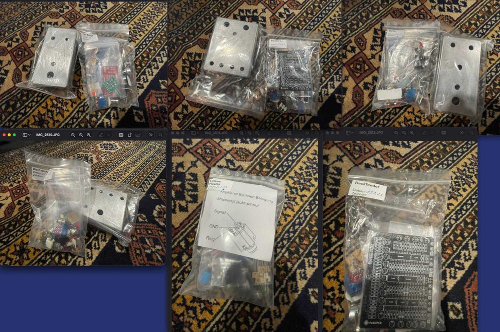 Vários kits de pedais de guitarra Musikding DIY