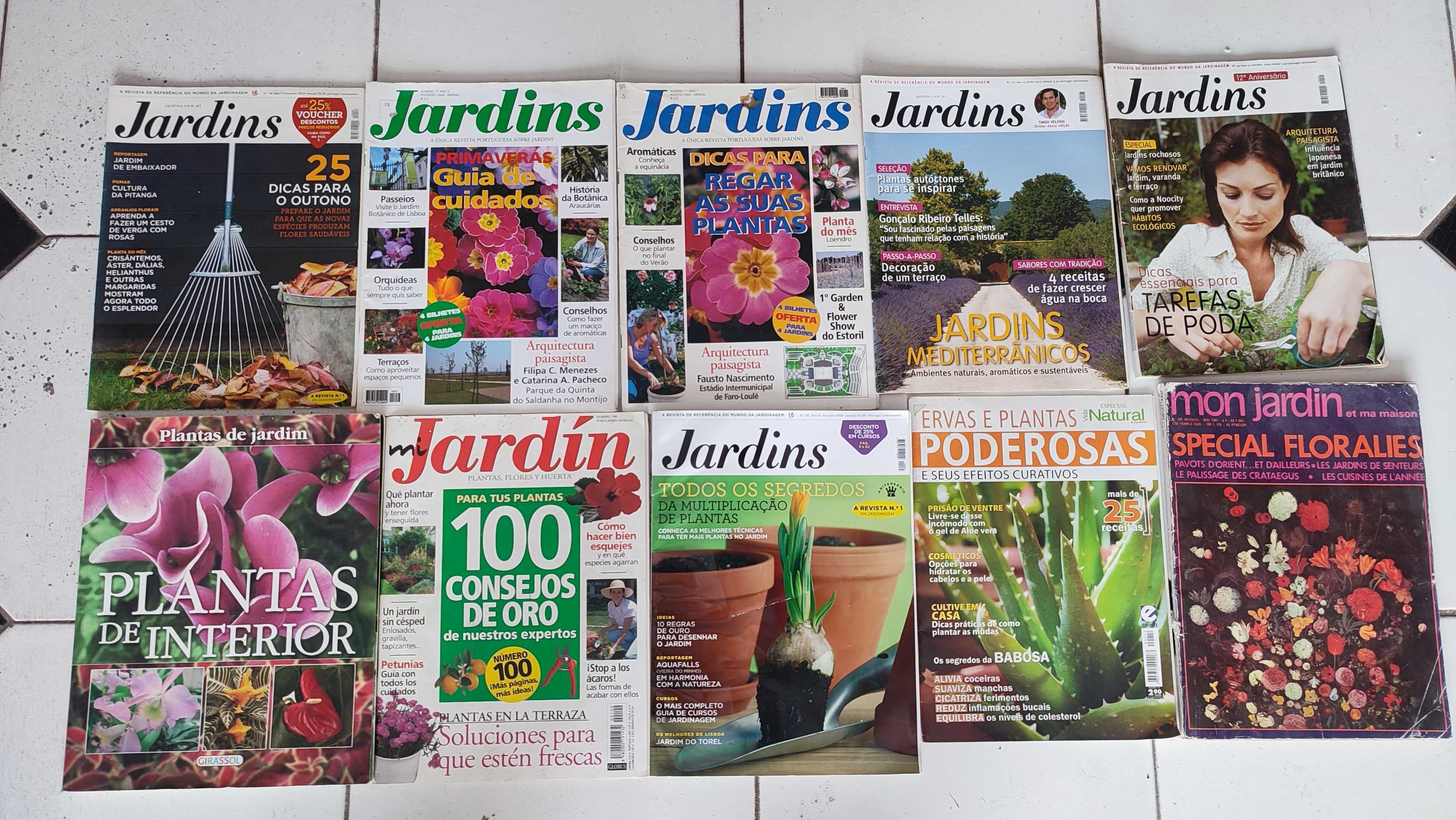 Lote 27 revistas sobre jardinagem