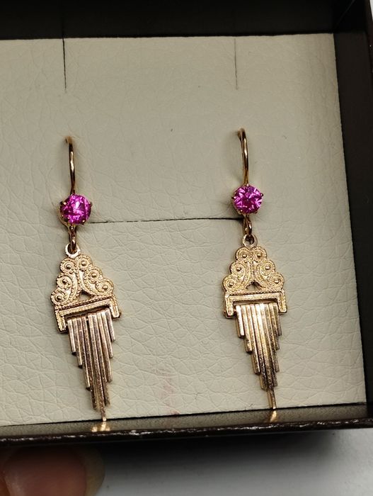 Золотые сережки СССР 5.68 грамма