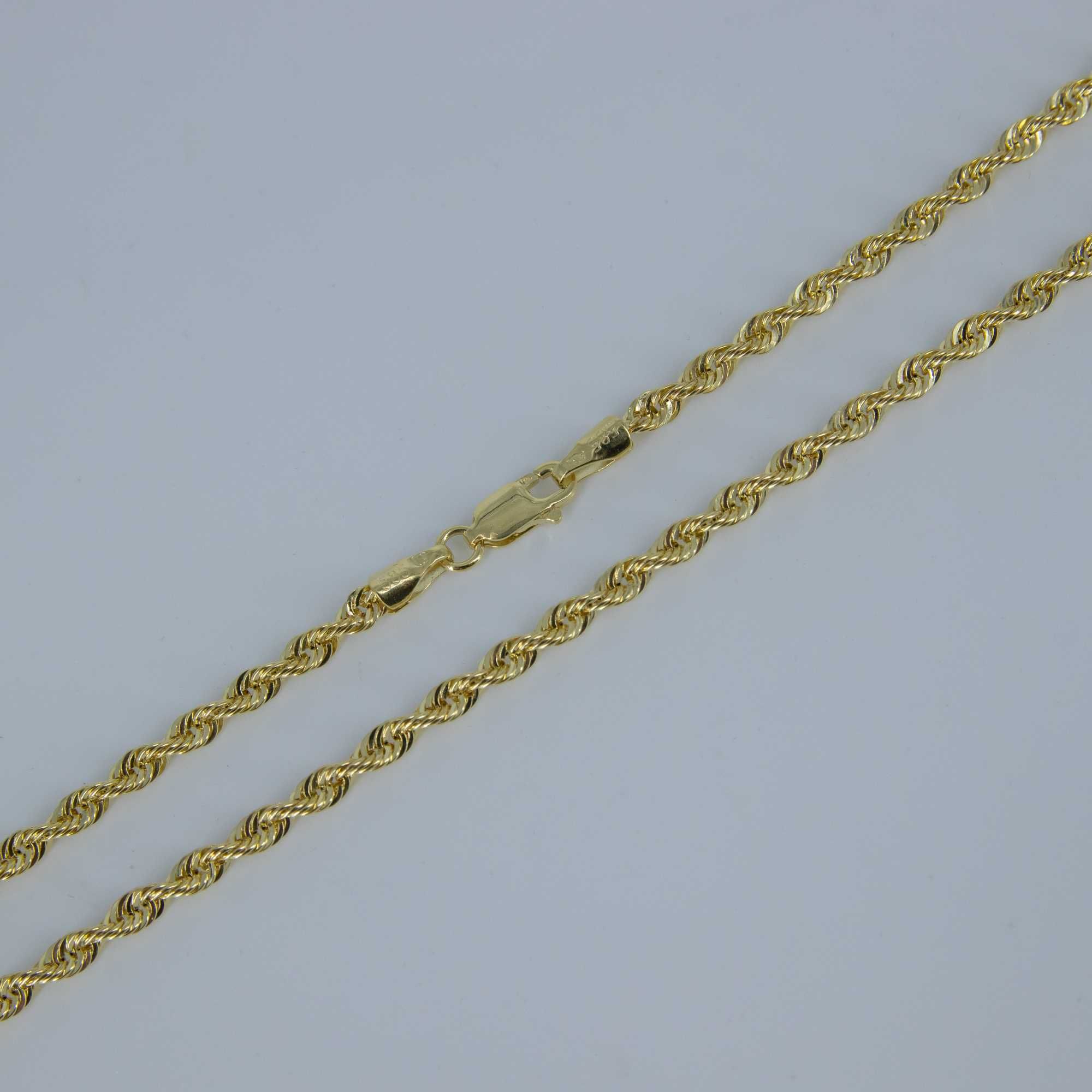 Złoty łańcuszek damski 585 3,83 gram 45cm Kordel Nowy WYSYŁKA GRATIS