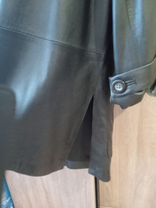 Kurtka - płaszczyk skórzana, damska XL(54)