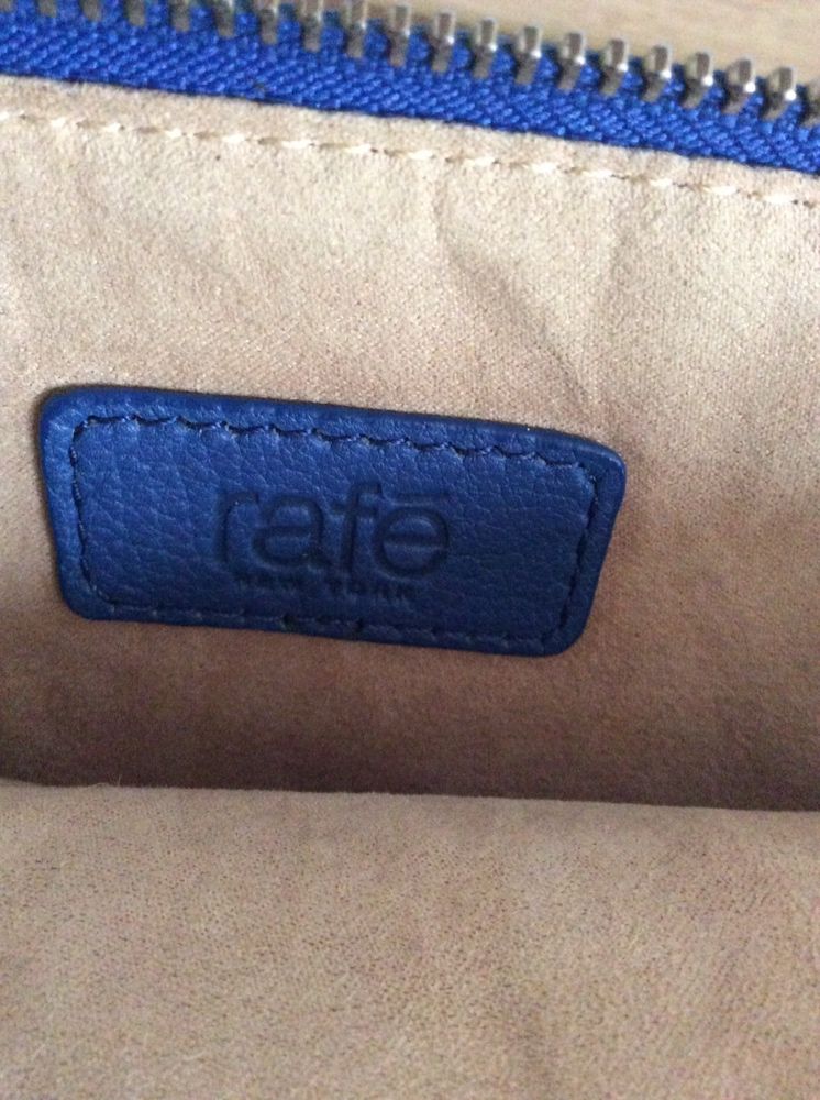 Сумка шкіряна синя бренду Rafe New York