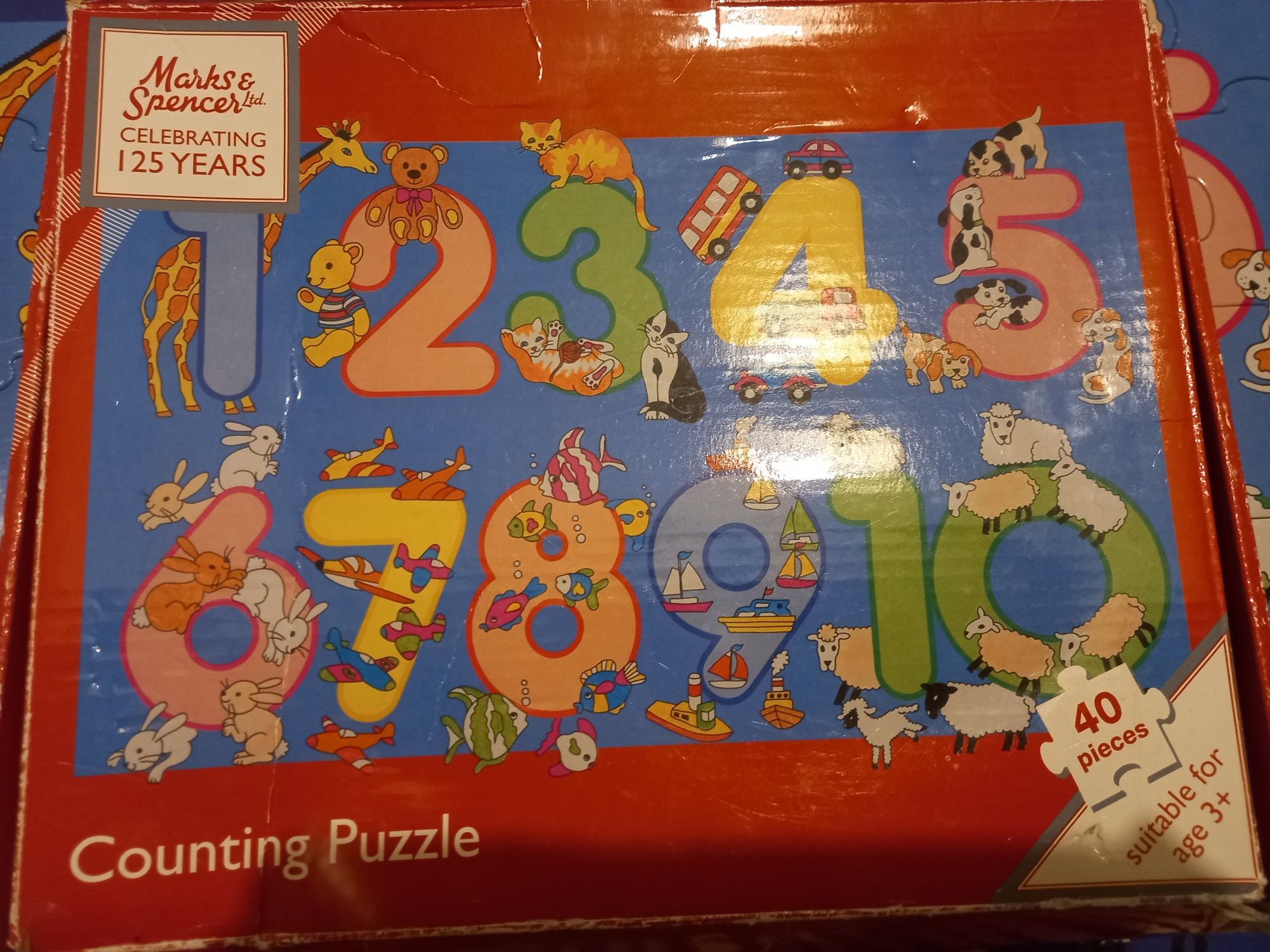 Puzzle 2 szt liczby i bajka little pony