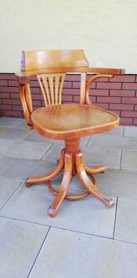 krzesło do biurka biurowe drewniane stylowe giete thonet kręcone fotel