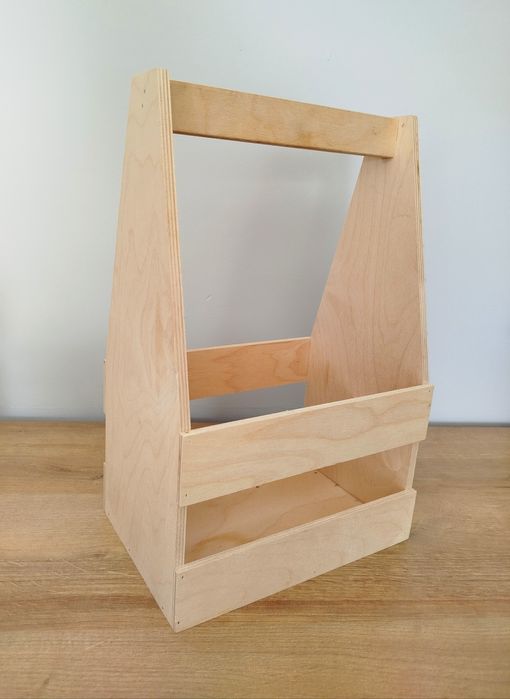 Skrzynka drewniana nosidełko na przyprawy, butelki, oliwę nowe