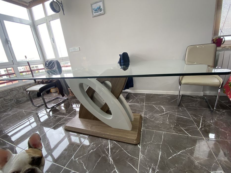 Mesa de vidro  para refeicao