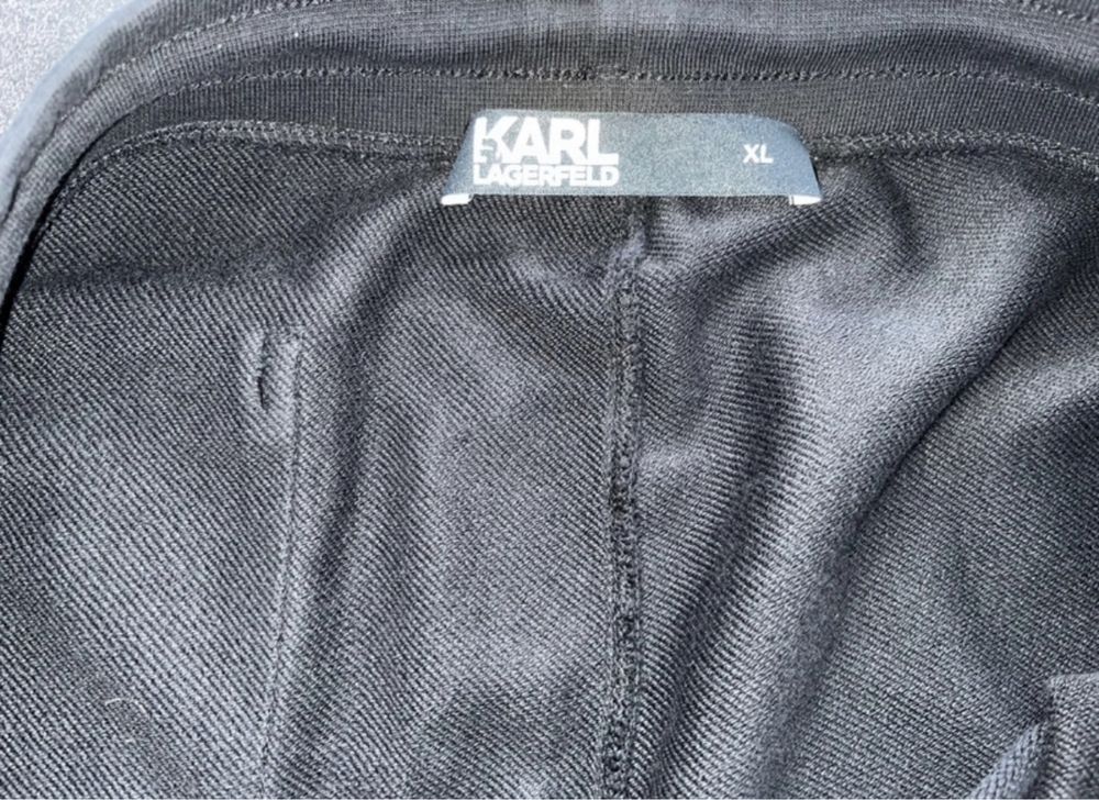 Karl Lagerfeld czarne spodnie r XL