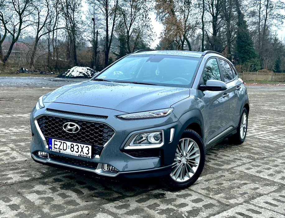 Hyundai Kona 1 wł., niski przebieg, 2 kpl. opon, kamera, czujniki, salon PL