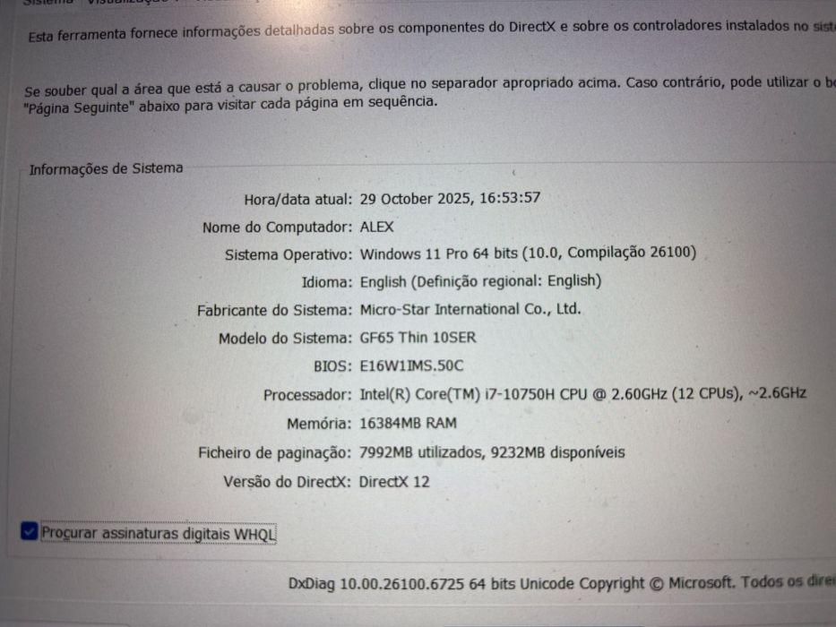 Notebook MSI GF65 com NVIDIA GeForce RTX 2060