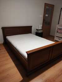 Łóżko 140x200 dwuosobowe małżeńskie do sypialni z materacem