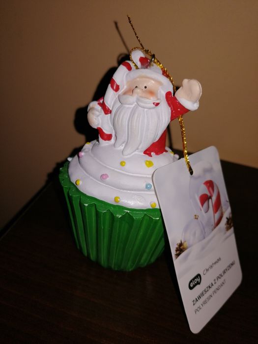 Nowa dekoracja świąteczna Mikołaj Muffinka babeczka Eloy Christmas