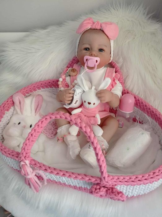 Lalka w typie reborn z wyprawką prezent lala cała winylowa