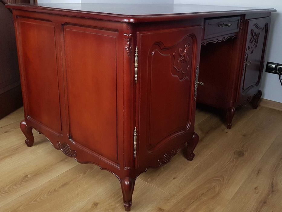 Biurko dwustronne Ludwik, ludwikowskie, duże, antyk, stylowe