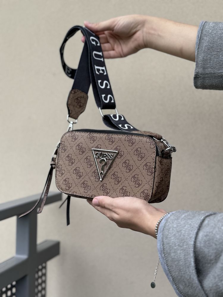 Torebka damska Guess beżowa khaki brązowa