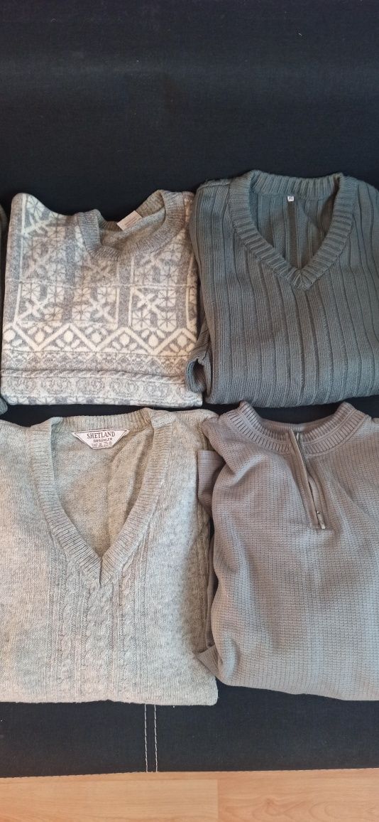 zestaw 8 męskich swetrów eleganckie