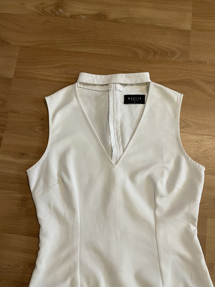 Biała sukienka z chokerem rozmiar S /36 wieczór panieński
