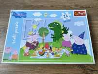 Puzzle Świnka Peppa uczta Trefl 24 maxi puzzle Peppa Pig