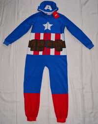 Новый Marvel Avengers костюм Капитан Америка кигуруми спортивный флис