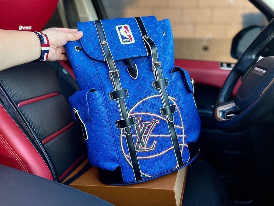 Louis Vuitton Christopher NBA синий рюкзак мужской портфель