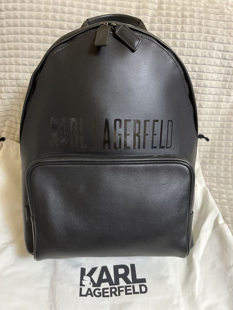 Шкіряний рюкзак Karl Lagerfeld оригінал