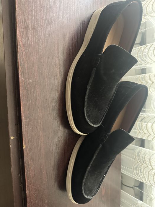 Мужские лоферы натуральный замш + кожа