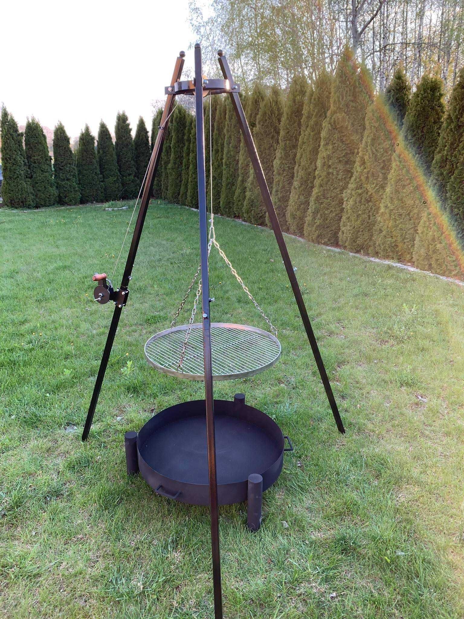 Ruszt ze stali nierdzewnej 60 cm solidny, trwały, idealny do grilla.