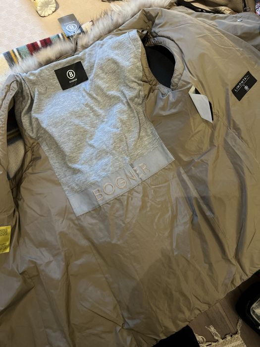 Kamizelka bezrekawnik ocieplacz oryginal Bogner 42 pierze i futro