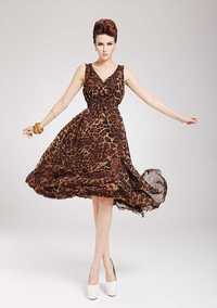 Продам шифоновый сарафан платье леопардовый размер М
