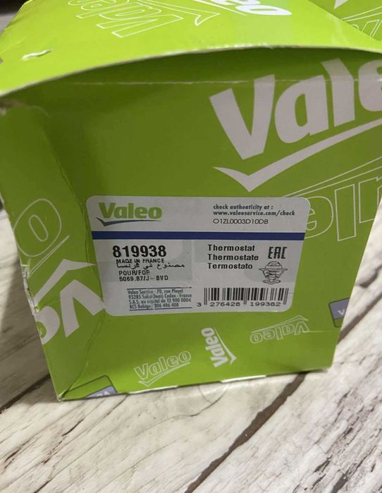 Termostat środek chłodzący VALEO  819938