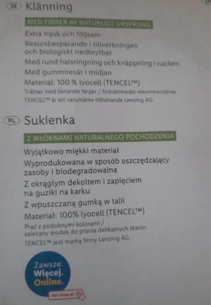 Nowa sukienka damska jeansowa Esmara 44