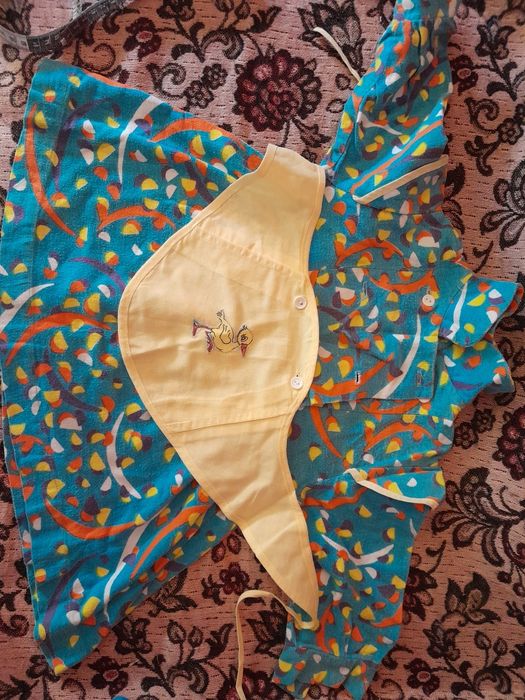 Теплые байковые платья длина 44 см