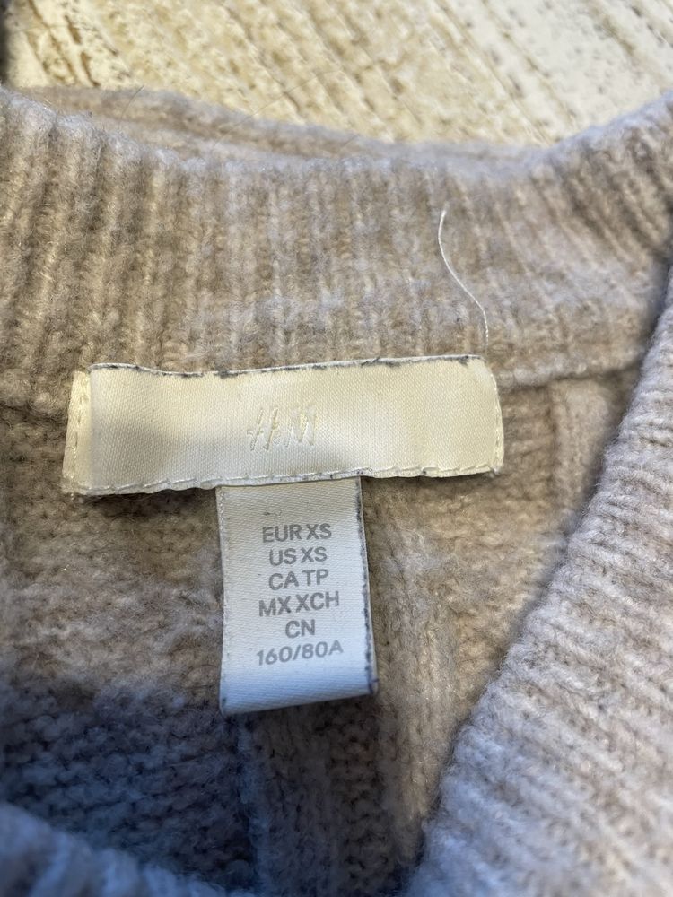 Sweter damski/dziewczęcy H&M, oversize, rozm. XS