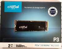 Nowy dysk twardy SSD Crucial 2TB M.2 PCIe NVMe P3 2000GB