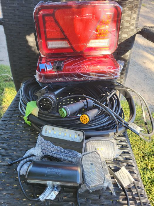 Zestaw Lamp do PRZYCZEPKI przyczepy z żarówkami Homologacja przewód