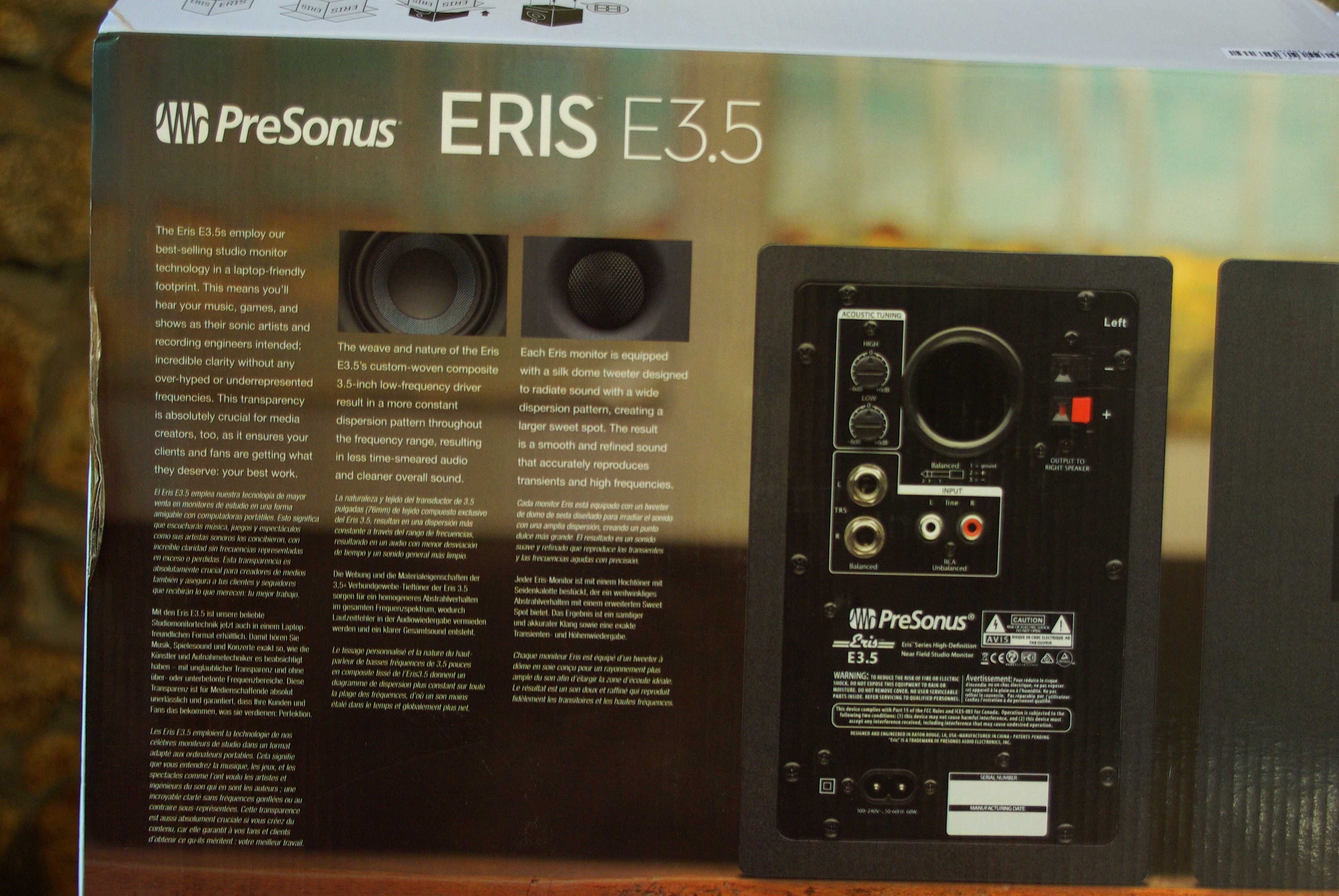 Colunas  Monitoras PRESONUS ERIS E 3.5