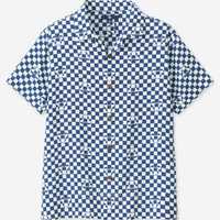 Рубашка Uniqlo mickey blue, 3-4 г. (подойдет до 5 л).