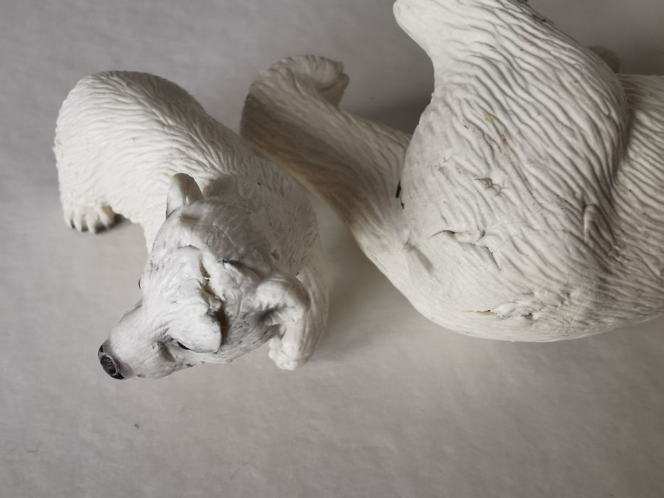 Niedźwiedź polarny 14800 i mały niedźwiadek 14358 figurki Schleich