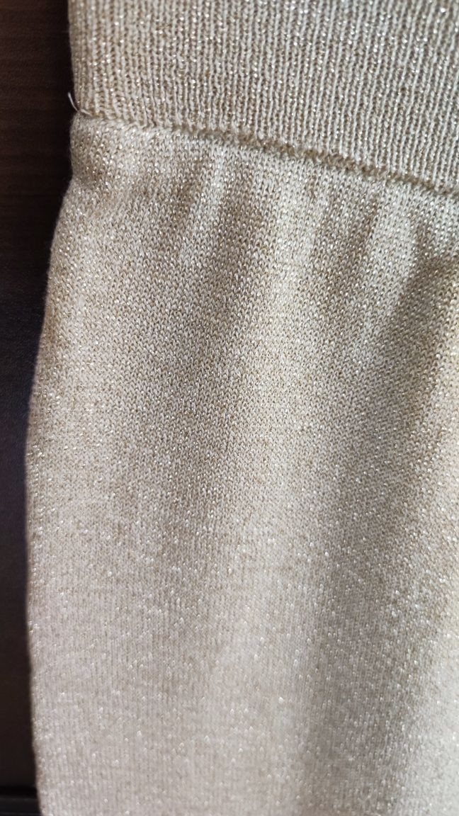 Orsay złoto beżowy komplet 38 spódnica top i sweterek