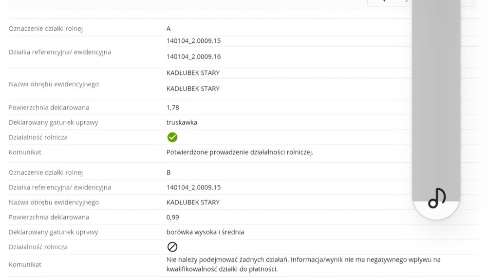 Sprzedam 2.93 ha pole działka hektar