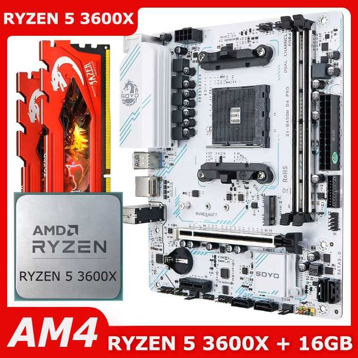 SOYO B450M / Ryzen 5 3600X / 16gb 3200