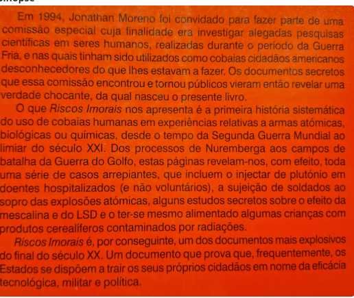 Livro Riscos Imorais