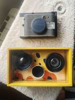 Camera vintage polaroid cinzenta tipo Veludo + lentes novas