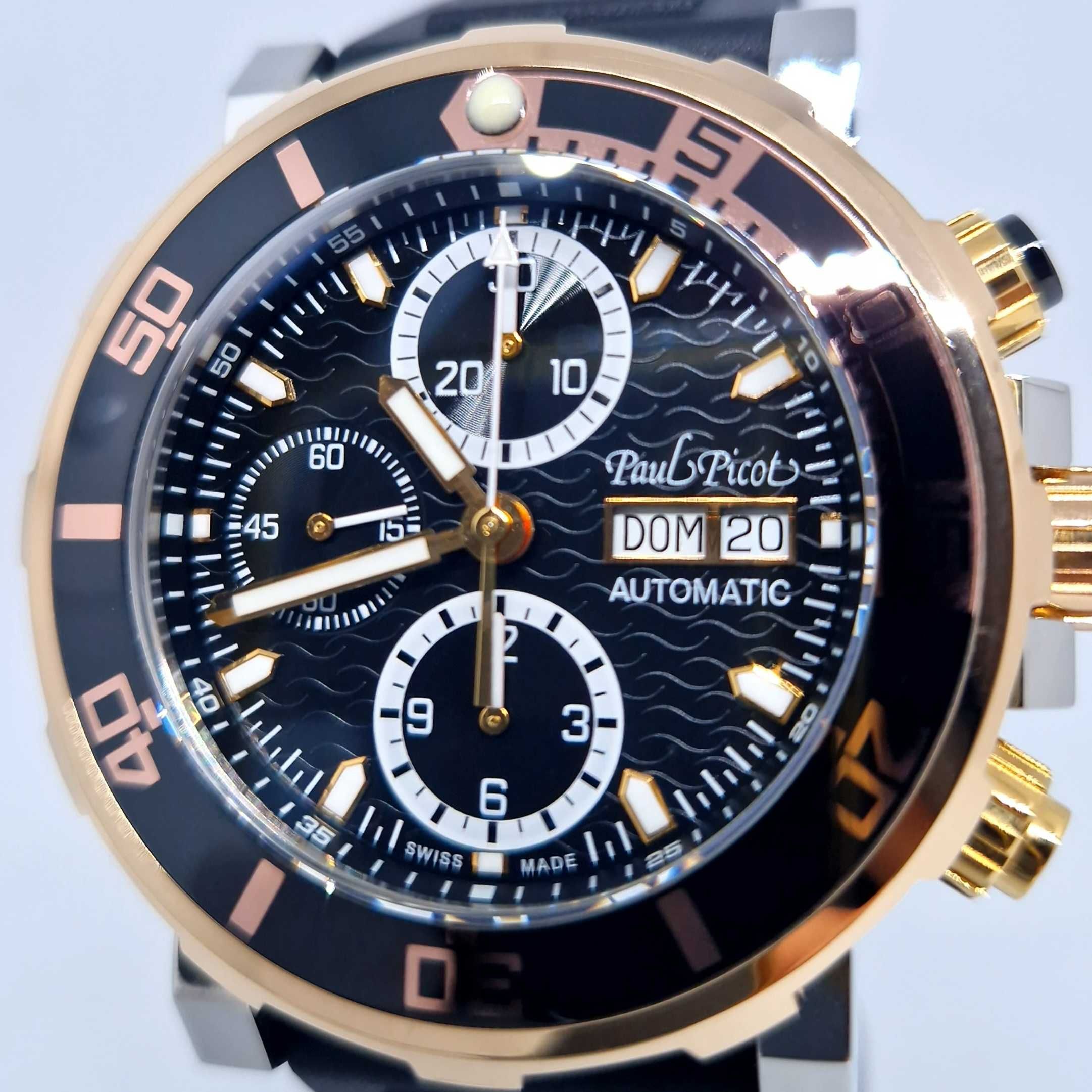Paul Picot Yachtman III Chronograph P1127.SRG.B.3604CM001 steel Gold