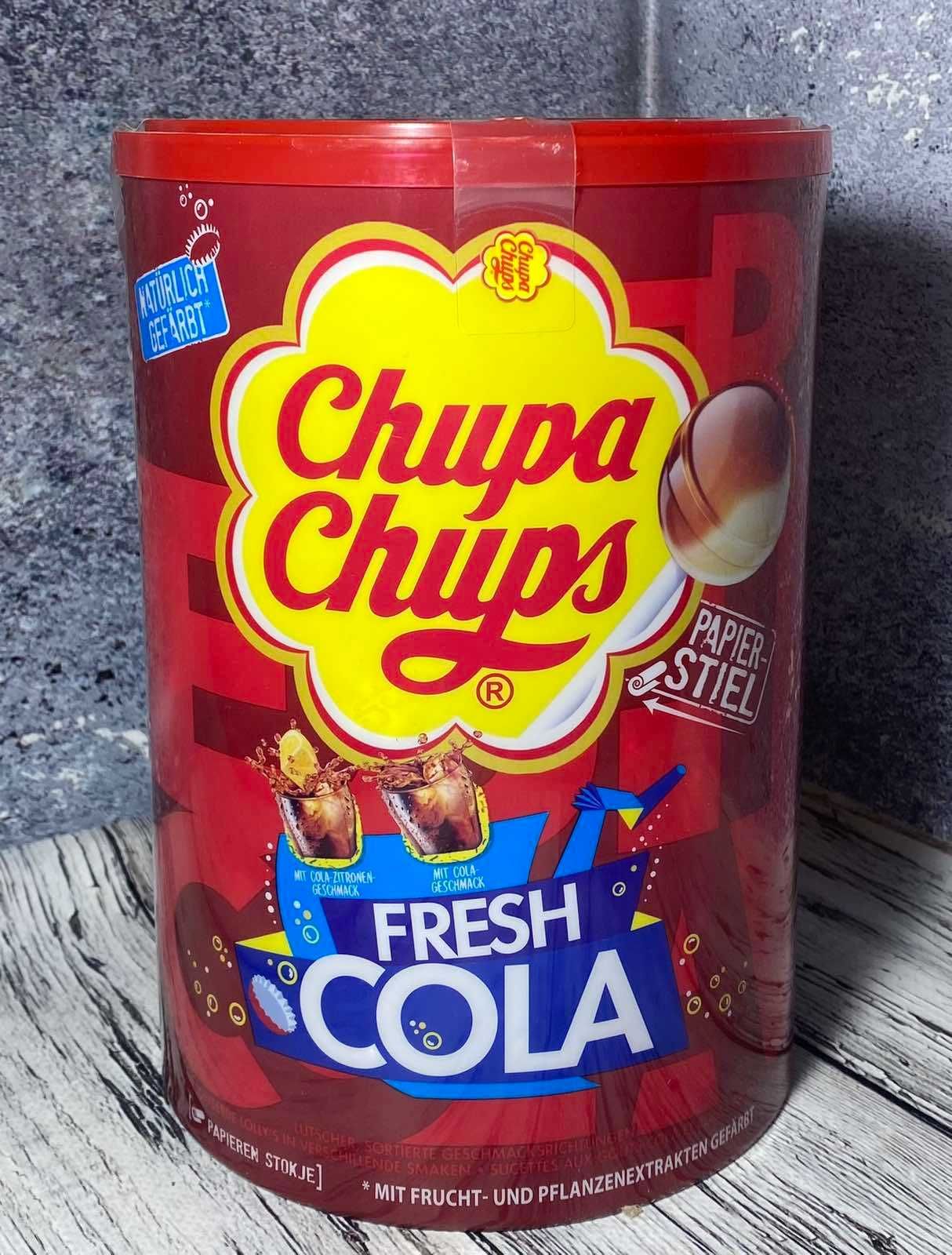 Льодяники Chupa Chups fresh cola 
Вага 1200 г/100 шт