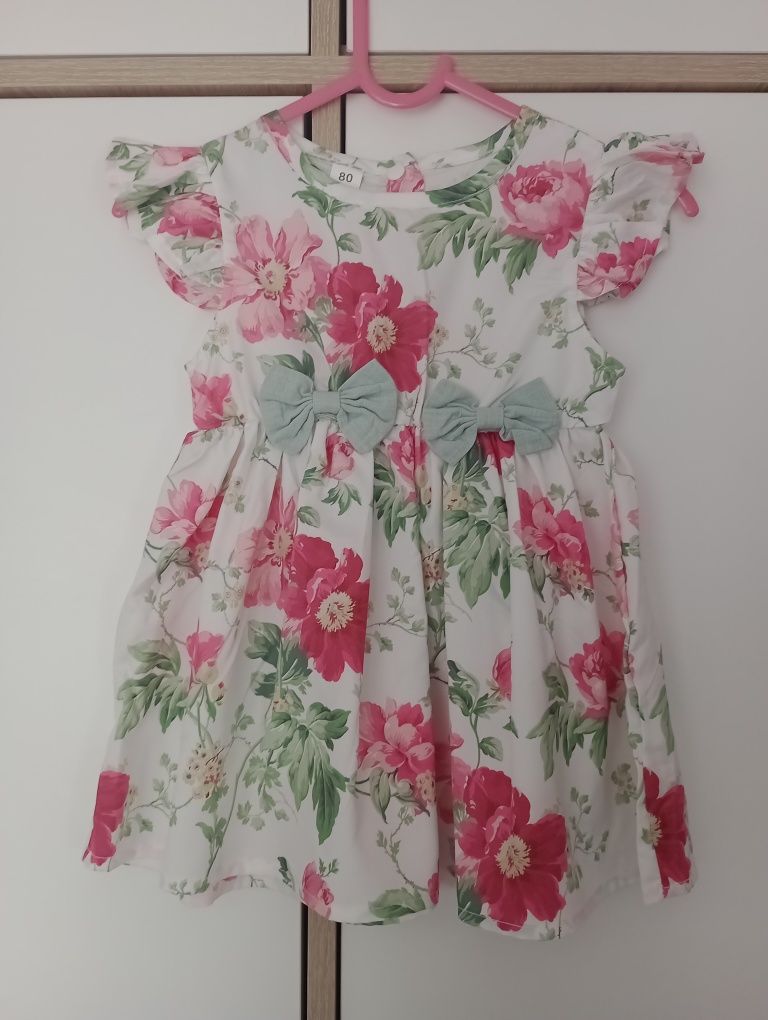 Sukienka flower kwiaty kokardki 80